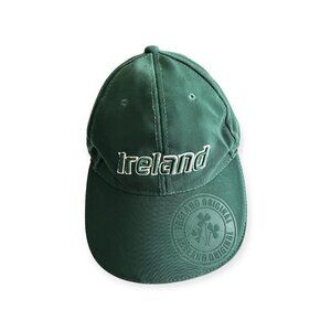 Traditional Craft Baseball Cap With Embroidered Ireland Lettering and Embossed